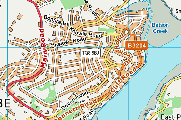 TQ8 8BJ map - OS VectorMap District (Ordnance Survey) TQ8 8BJ map - OS VectorMap District (Ordnance Survey)
