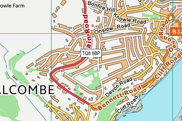 TQ8 8BP map - OS VectorMap District (Ordnance Survey) TQ8 8BP map - OS VectorMap District (Ordnance Survey)
