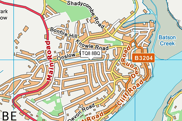 TQ8 8BQ map - OS VectorMap District (Ordnance Survey) TQ8 8BQ map - OS VectorMap District (Ordnance Survey)