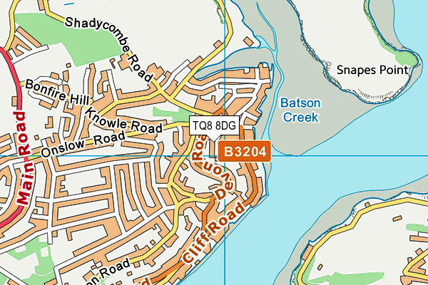 TQ8 8DG map - OS VectorMap District (Ordnance Survey) TQ8 8DG map - OS VectorMap District (Ordnance Survey)