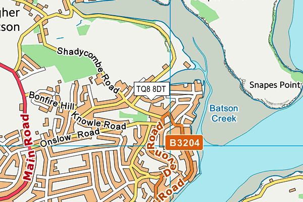 TQ8 8DT map - OS VectorMap District (Ordnance Survey) TQ8 8DT map - OS VectorMap District (Ordnance Survey)