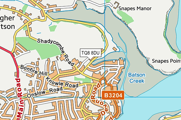TQ8 8DU map - OS VectorMap District (Ordnance Survey) TQ8 8DU map - OS VectorMap District (Ordnance Survey)