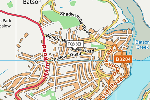 TQ8 8EH map - OS VectorMap District (Ordnance Survey) TQ8 8EH map - OS VectorMap District (Ordnance Survey)