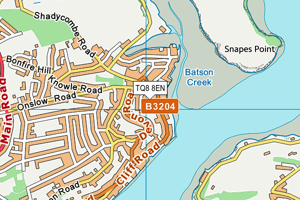 TQ8 8EN map - OS VectorMap District (Ordnance Survey) TQ8 8EN map - OS VectorMap District (Ordnance Survey)