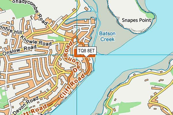 TQ8 8ET map - OS VectorMap District (Ordnance Survey) TQ8 8ET map - OS VectorMap District (Ordnance Survey)