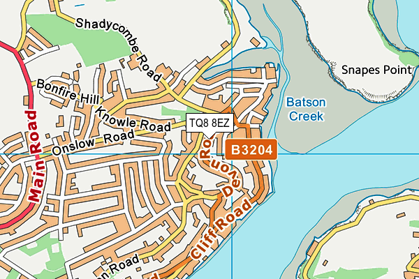 TQ8 8EZ map - OS VectorMap District (Ordnance Survey) TQ8 8EZ map - OS VectorMap District (Ordnance Survey)