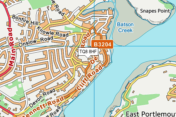 TQ8 8HF map - OS VectorMap District (Ordnance Survey) TQ8 8HF map - OS VectorMap District (Ordnance Survey)