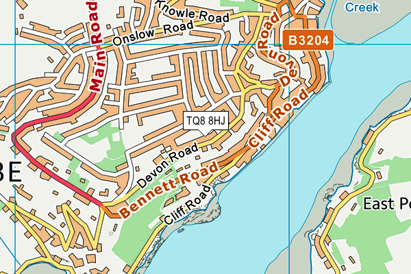 TQ8 8HJ map - OS VectorMap District (Ordnance Survey) TQ8 8HJ map - OS VectorMap District (Ordnance Survey)