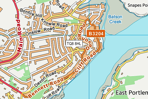 TQ8 8HL map - OS VectorMap District (Ordnance Survey) TQ8 8HL map - OS VectorMap District (Ordnance Survey)