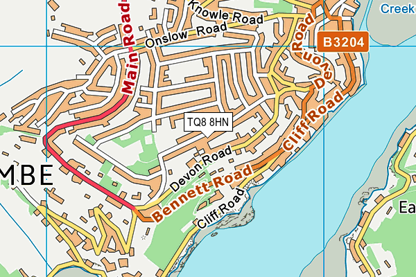 TQ8 8HN map - OS VectorMap District (Ordnance Survey) TQ8 8HN map - OS VectorMap District (Ordnance Survey)