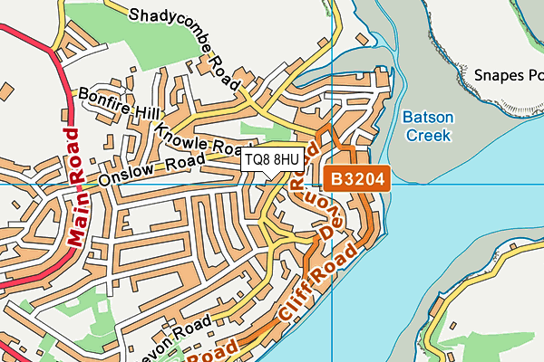 TQ8 8HU map - OS VectorMap District (Ordnance Survey) TQ8 8HU map - OS VectorMap District (Ordnance Survey)