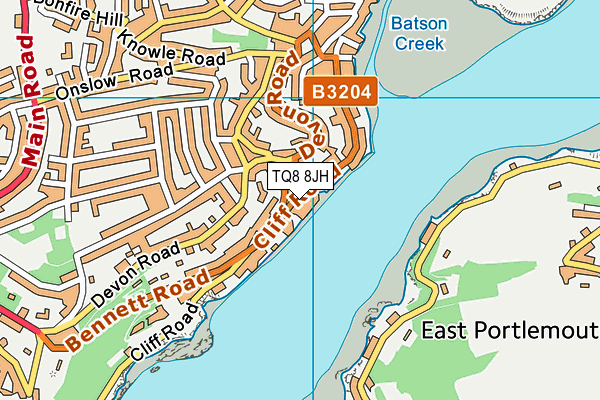 TQ8 8JH map - OS VectorMap District (Ordnance Survey) TQ8 8JH map - OS VectorMap District (Ordnance Survey)
