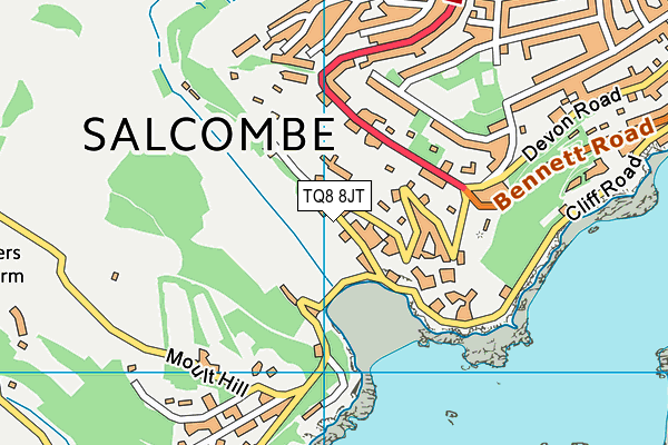 TQ8 8JT map - OS VectorMap District (Ordnance Survey) TQ8 8JT map - OS VectorMap District (Ordnance Survey)