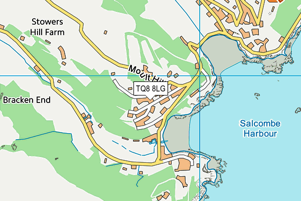 TQ8 8LG map - OS VectorMap District (Ordnance Survey) TQ8 8LG map - OS VectorMap District (Ordnance Survey)