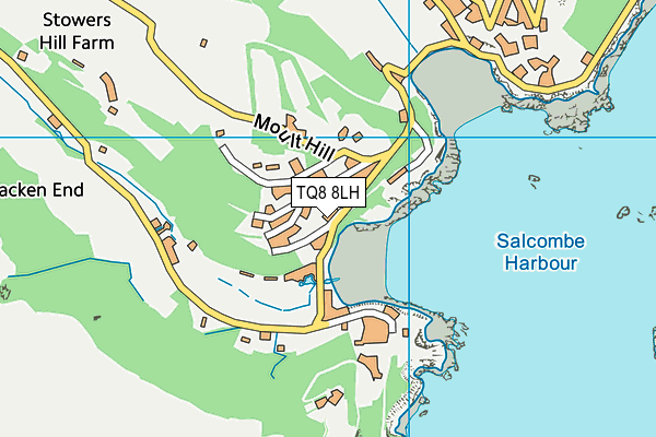 TQ8 8LH map - OS VectorMap District (Ordnance Survey) TQ8 8LH map - OS VectorMap District (Ordnance Survey)