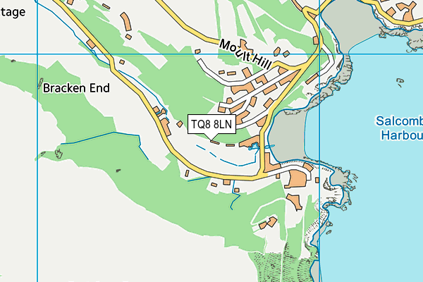 TQ8 8LN map - OS VectorMap District (Ordnance Survey) TQ8 8LN map - OS VectorMap District (Ordnance Survey)