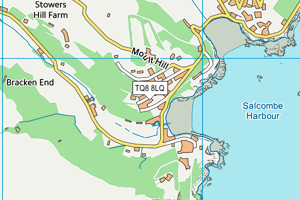 TQ8 8LQ map - OS VectorMap District (Ordnance Survey) TQ8 8LQ map - OS VectorMap District (Ordnance Survey)