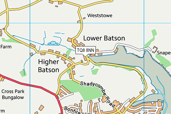 TQ8 8NN map - OS VectorMap District (Ordnance Survey) TQ8 8NN map - OS VectorMap District (Ordnance Survey)