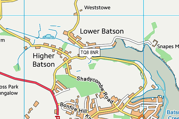 TQ8 8NR map - OS VectorMap District (Ordnance Survey) TQ8 8NR map - OS VectorMap District (Ordnance Survey)