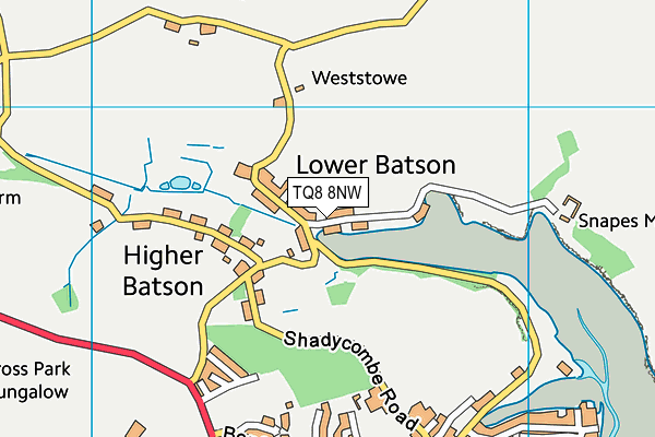 TQ8 8NW map - OS VectorMap District (Ordnance Survey) TQ8 8NW map - OS VectorMap District (Ordnance Survey)