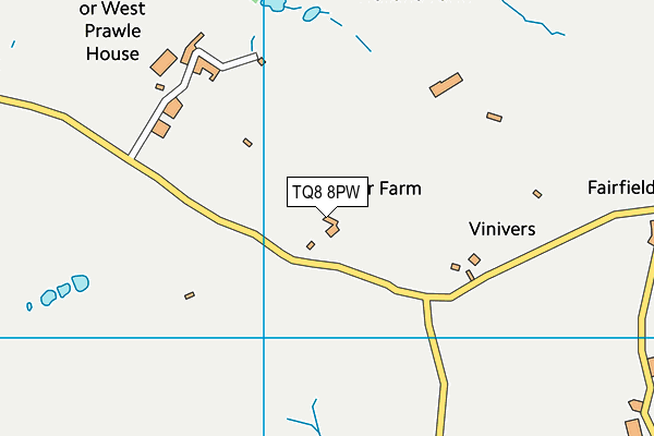 TQ8 8PW map - OS VectorMap District (Ordnance Survey) TQ8 8PW map - OS VectorMap District (Ordnance Survey)