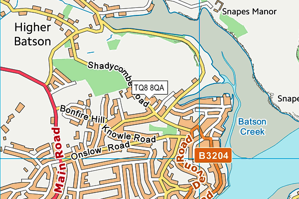 TQ8 8QA map - OS VectorMap District (Ordnance Survey) TQ8 8QA map - OS VectorMap District (Ordnance Survey)