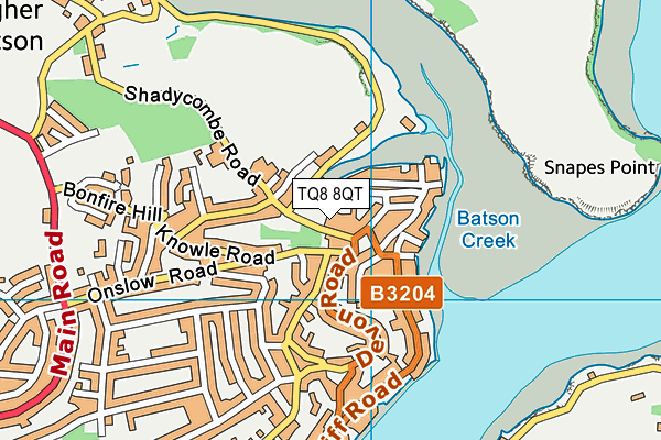 TQ8 8QT map - OS VectorMap District (Ordnance Survey) TQ8 8QT map - OS VectorMap District (Ordnance Survey)