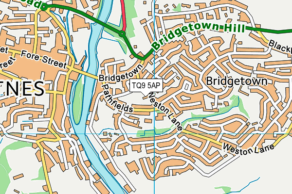 TQ9 5AP map - OS VectorMap District (Ordnance Survey) TQ9 5AP map - OS VectorMap District (Ordnance Survey)