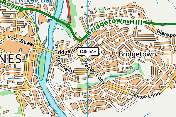 TQ9 5AR map - OS VectorMap District (Ordnance Survey) TQ9 5AR map - OS VectorMap District (Ordnance Survey)