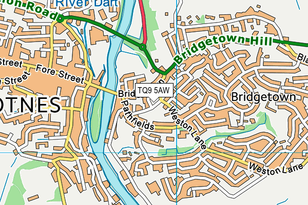 TQ9 5AW map - OS VectorMap District (Ordnance Survey) TQ9 5AW map - OS VectorMap District (Ordnance Survey)