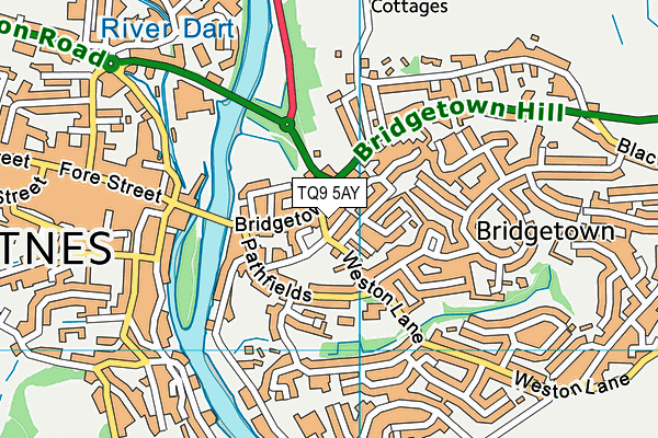 TQ9 5AY map - OS VectorMap District (Ordnance Survey) TQ9 5AY map - OS VectorMap District (Ordnance Survey)