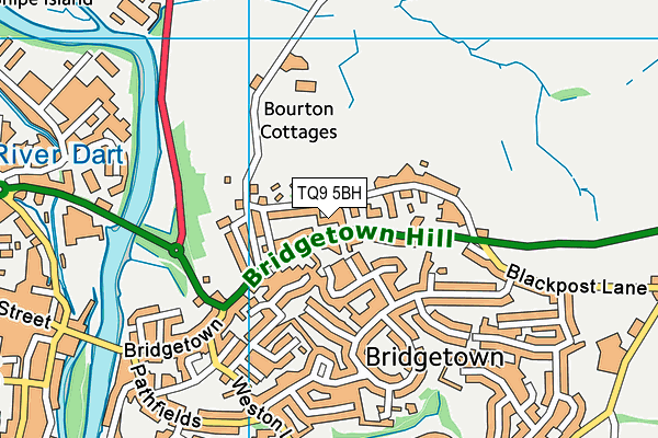 TQ9 5BH map - OS VectorMap District (Ordnance Survey) TQ9 5BH map - OS VectorMap District (Ordnance Survey)