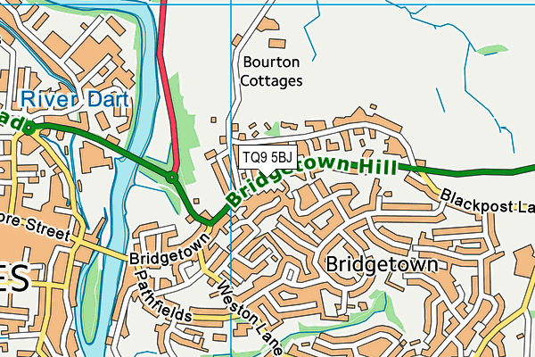 TQ9 5BJ map - OS VectorMap District (Ordnance Survey) TQ9 5BJ map - OS VectorMap District (Ordnance Survey)