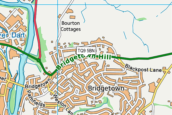 TQ9 5BN map - OS VectorMap District (Ordnance Survey) TQ9 5BN map - OS VectorMap District (Ordnance Survey)