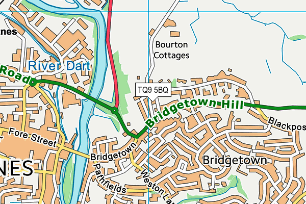 TQ9 5BQ map - OS VectorMap District (Ordnance Survey) TQ9 5BQ map - OS VectorMap District (Ordnance Survey)
