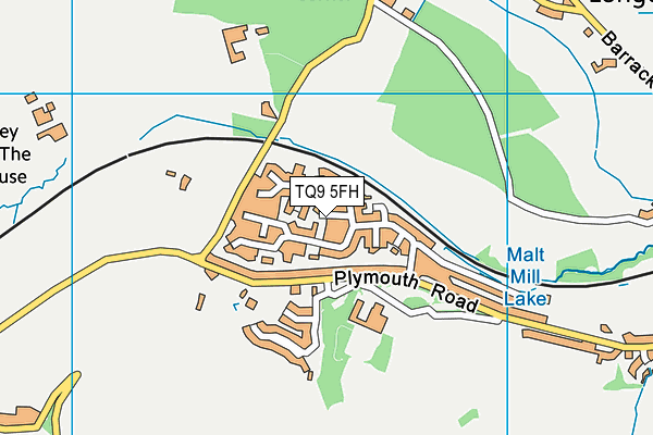 TQ9 5FH map - OS VectorMap District (Ordnance Survey) TQ9 5FH map - OS VectorMap District (Ordnance Survey)
