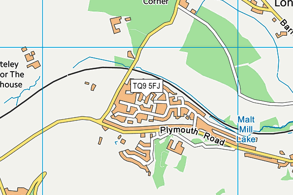TQ9 5FJ map - OS VectorMap District (Ordnance Survey) TQ9 5FJ map - OS VectorMap District (Ordnance Survey)