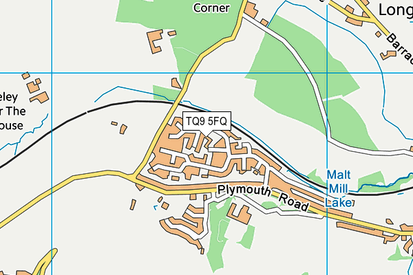 TQ9 5FQ map - OS VectorMap District (Ordnance Survey) TQ9 5FQ map - OS VectorMap District (Ordnance Survey)