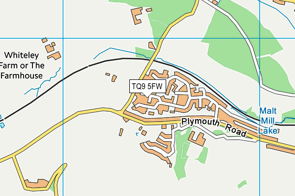 TQ9 5FW map - OS VectorMap District (Ordnance Survey) TQ9 5FW map - OS VectorMap District (Ordnance Survey)