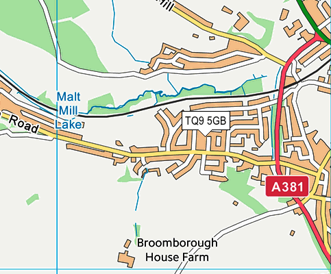 TQ9 5GB map - OS VectorMap District (Ordnance Survey)