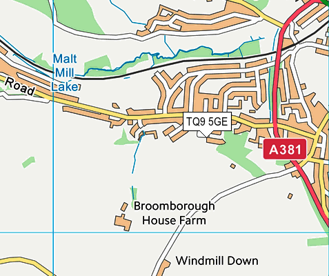 TQ9 5GE map - OS VectorMap District (Ordnance Survey)