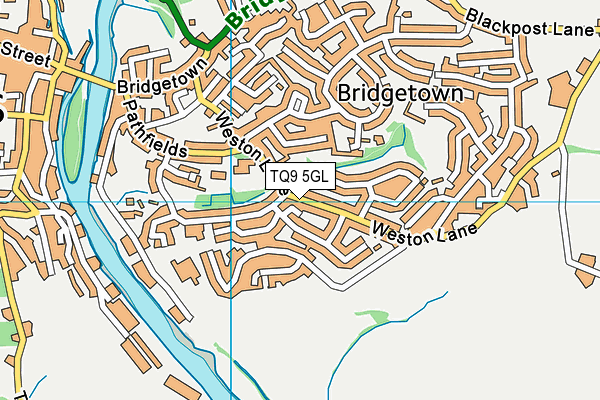TQ9 5GL map - OS VectorMap District (Ordnance Survey) TQ9 5GL map - OS VectorMap District (Ordnance Survey)