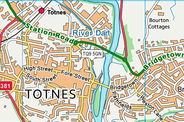 TQ9 5GN map - OS VectorMap District (Ordnance Survey) TQ9 5GN map - OS VectorMap District (Ordnance Survey)