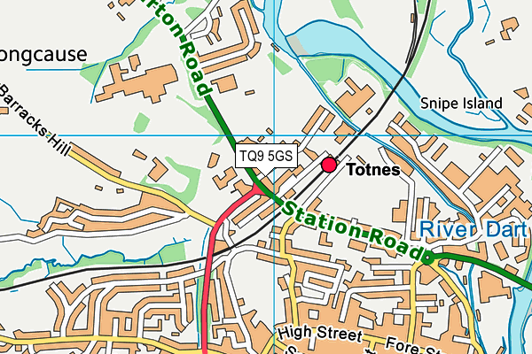 TQ9 5GS map - OS VectorMap District (Ordnance Survey) TQ9 5GS map - OS VectorMap District (Ordnance Survey)