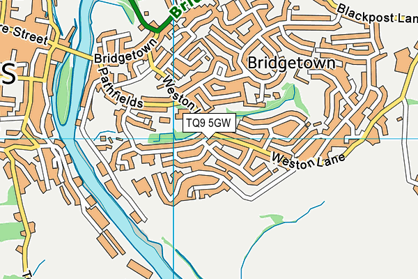 TQ9 5GW map - OS VectorMap District (Ordnance Survey) TQ9 5GW map - OS VectorMap District (Ordnance Survey)
