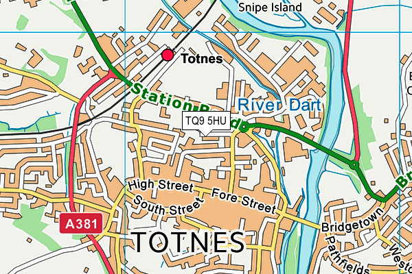 TQ9 5HU map - OS VectorMap District (Ordnance Survey) TQ9 5HU map - OS VectorMap District (Ordnance Survey)