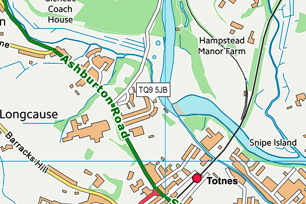 TQ9 5JB map - OS VectorMap District (Ordnance Survey) TQ9 5JB map - OS VectorMap District (Ordnance Survey)
