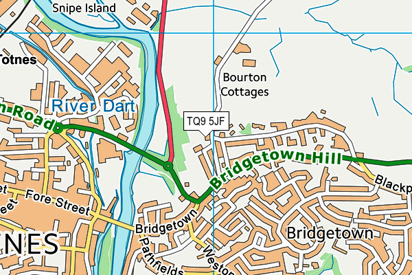 TQ9 5JF map - OS VectorMap District (Ordnance Survey) TQ9 5JF map - OS VectorMap District (Ordnance Survey)