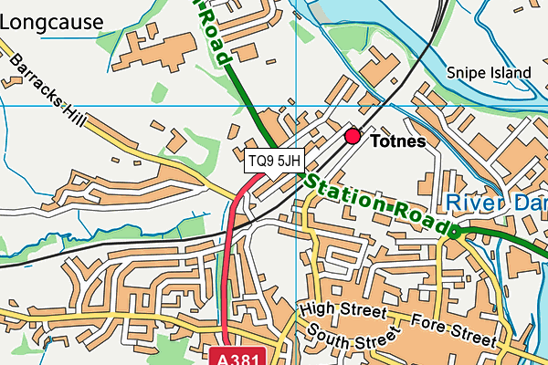 TQ9 5JH map - OS VectorMap District (Ordnance Survey)