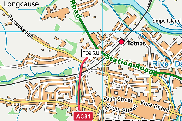 TQ9 5JJ map - OS VectorMap District (Ordnance Survey)
